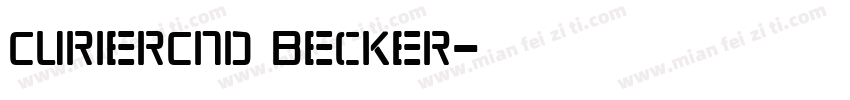 CurierCnd Becker字体转换